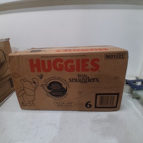 108PK HUGGIES LITTLE SNUGGLERS BABY DIAPERS - SIZE 6- DISNEY image 2