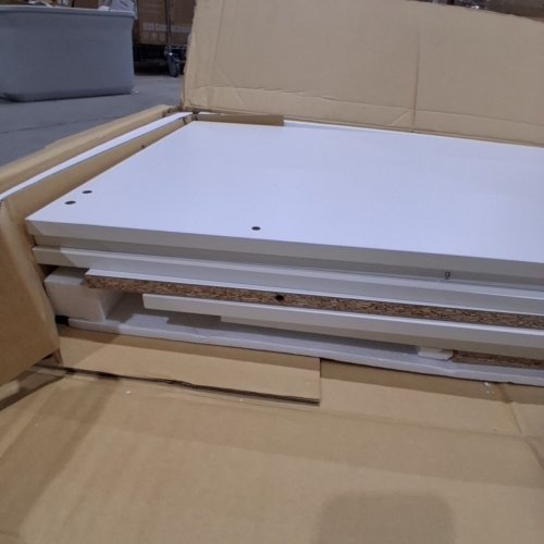 COSTWAY COMPUTER DESK WITH ADJUSTABLE SHELF -42.5" X 29.5" X 19" - WHITE (MODEL:CB10656WH) image 3