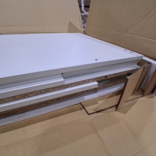 COSTWAY COMPUTER DESK WITH ADJUSTABLE SHELF -42.5" X 29.5" X 19" - WHITE (MODEL:CB10656WH) image 4