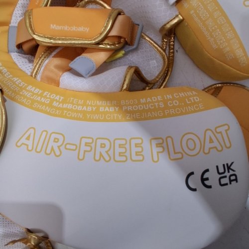 MAMBOBABY BABY SWIM FLOAT WITH CANOPY NON-INFLATABLE - 40LBS CAP - 3M-24M - GOLD image 4