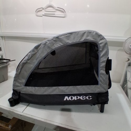 AOPEC LARGE DOG STROLLER DUAL ENTRY SAFETY FOLDING PET STROLLER WITH ADJUSTABLE HANDLE - 160 LBS CAP - 39" X 27.5" X 10.6" - GREY (MODEL:PPS108) image 5