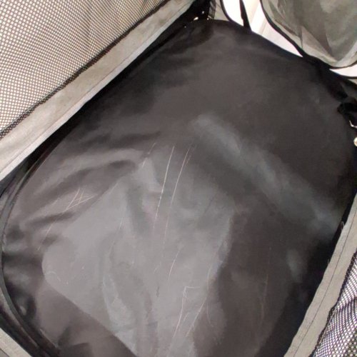 AOPEC LARGE DOG STROLLER DUAL ENTRY SAFETY FOLDING PET STROLLER WITH ADJUSTABLE HANDLE - 160 LBS CAP - 39" X 27.5" X 10.6" - GREY (MODEL:PPS108) image 6