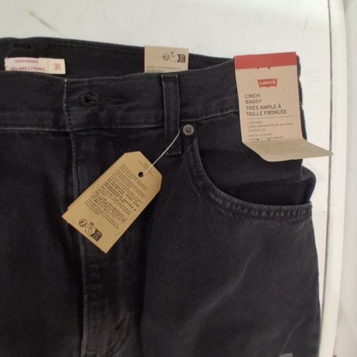 WOMEN'S LEVI'S CINCH BAGGY JEANS - 31W X 31L - CAPTURING MOMENTS BLACK (STYLE: 001UP0003) image 2