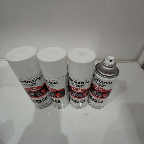 4 RUST-OLEUM INDUSTRIAL CHOICE MULTI PURPOSE SPRAY PRIMER - 12 OZ EACH - WHITE image 3