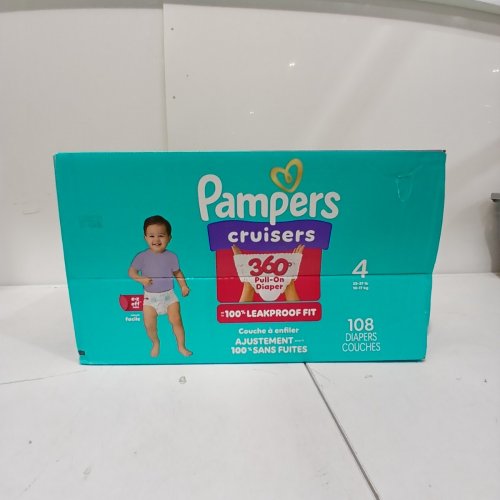 108PK PAMPERS CRUISERS DISPOSABLE BABY DIAPERS - SIZE 4 image 2