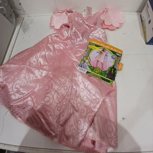GIRL'S DISGUISE GLINDA COSTUME - MEDIUM 8/10 - PINK image 2