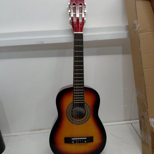 KIDS ADM BEGINNER ACOUSTIC CLASSICAL GUITAR WITH NYLON STRINGS - RIGHT HANDED - 30" - SUNBURST - (MODEL:JA101-30-SBR) image 2