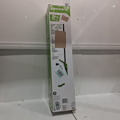 GREENWORKS CORDLESS BATTERY OPERATED OUTDOOR HEDGE TRIMMER *TOOL ONLY* - 24V - GREEN (MODEL: HT24B05) image 8