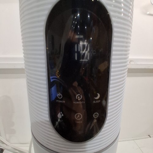 TEBILD BEDROOM HUMIDIFIERS ULTRASONIC COOL MIST HUMIDIFIER TOP FILL LAST UP TO 52H WITH 360°NOZZLE - 230V - 28W - 60HZ - 9L/2.3GAL- SILVER (MODEL: H2008) image 2