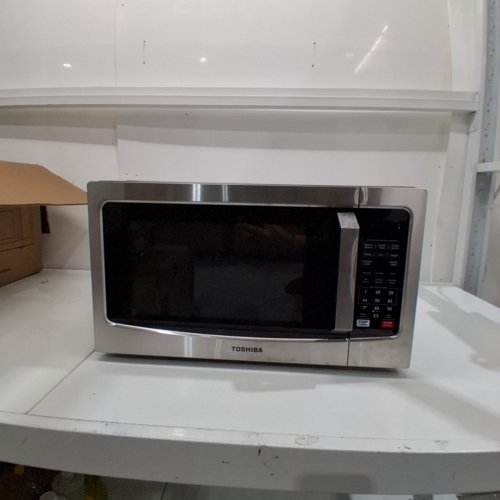 TOSHIBA COMPACT COUNTERTOP MICROWAVE OVEN - 1.2CU.FT - 1500W - STAINLESS STEEL (MODEL: ML-EM31P(SS)/CA) image 3