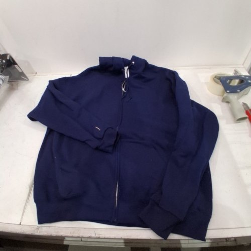 UNISEX JERZEES ZIP UP LIGHTWEIGHT SWEATER - EXTRA LARGE - BLUE image 3