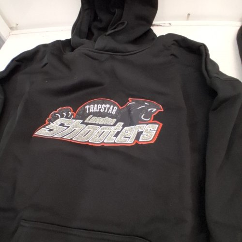 2PC MEN'S TRAPSTAR LONDON SHOOTERS HOODED TRACKSUIT SET - EXTRA LARGE - BLACK/RED image 3