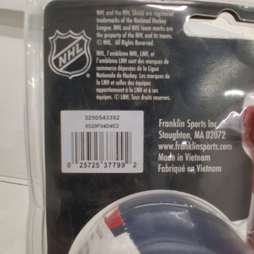 2PC FRANKLIN NHL MONTREAL CANADIENS HOCKEY STICK AND PUCK SET - RED/WHITE image 2