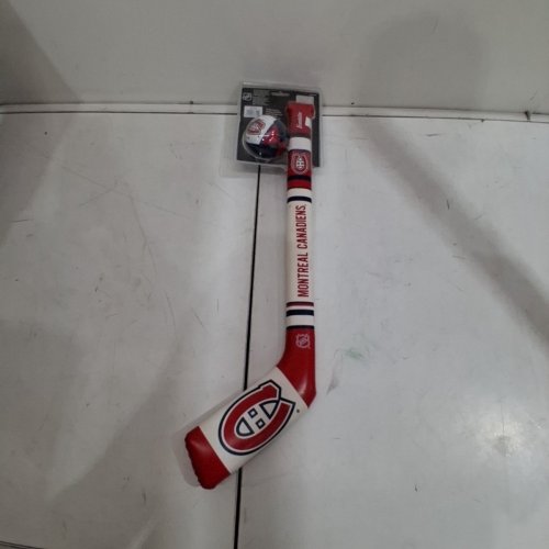 2PC FRANKLIN NHL MONTREAL CANADIENS HOCKEY STICK AND PUCK SET - RED/WHITE image 5