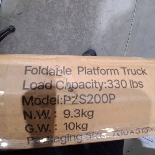 VEVOR FOLDABLE PLATFORM TRUCK - 330LBS CAPACITY - BLACK (MODEL: PZS200P) image 3