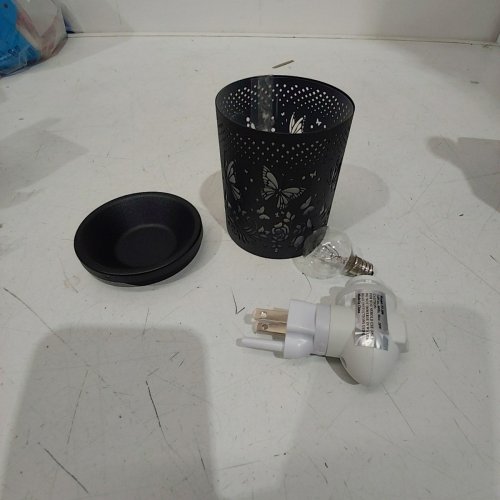 PLUG-IN METAL WAX MELT FRAGRANCE WARMER - 3" - BLACK image 2