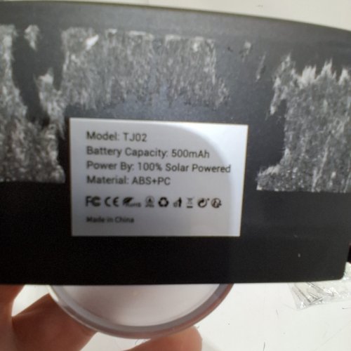 6PK SOLAR STEP LIGHTS - 500 MAH - BLACK (MODEL: TJ02) image 2