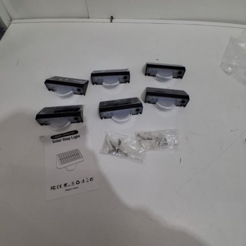 6PK SOLAR STEP LIGHTS - 500 MAH - BLACK (MODEL: TJ02) image 3