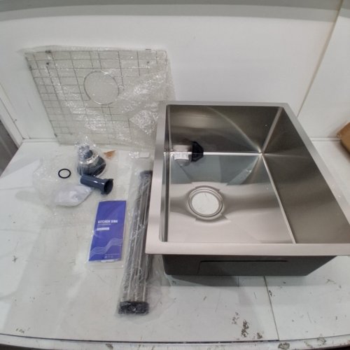 MENATT UNDERMOUNT SINGLE BOWL KITCHEN SINK - STAINLESS STEEL - 18" X 22" image 2