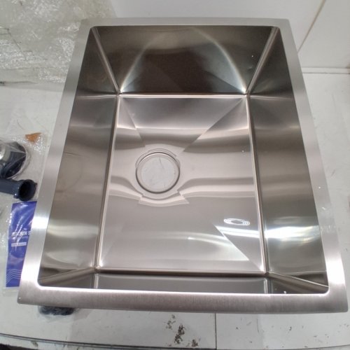 MENATT UNDERMOUNT SINGLE BOWL KITCHEN SINK - STAINLESS STEEL - 18" X 22" image 4