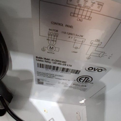 OVO STAINLESS STEEL UNDER CABINET RANGE HOOD VENT WITH 3 SPEED EXHAUST FAN AND LED LIGHT - 30" - SILVER (MODEL: 05-CDHF00-0002) image 3