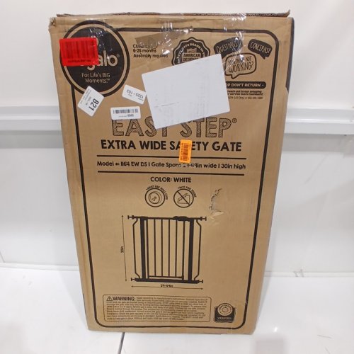 REGALO EASY STEP EXTRA WIDE BABY GATE - 30" X 29"-49" - WHITE (MODEL: 1164 EW DS) image 4