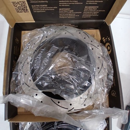 DS-ONE REAR COATED DRILLED SLOTTED DISC BRAKE ROTOR AND CMX BRAKES REAR CERAMIC DISC BRAKE PADS - 2022-2023 FORD LIGHTNING - image 7