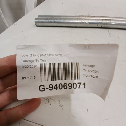 2PK GALVANIZED ROUND STEEL POLES - 5FT - SILVER image 2