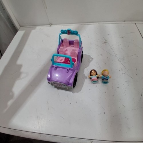 FISHER-PRICE LITTLE PEOPLE BARBIE TOY CAR BEACH CRUISER WITH MUSIC SOUNDS AND 2 FIGURES - MULTICOLOR - (MODEL: HJW77) image 2