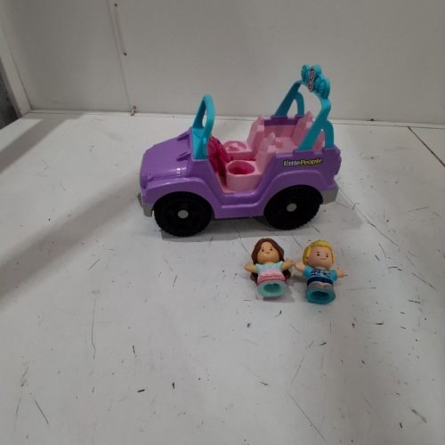 FISHER-PRICE LITTLE PEOPLE BARBIE TOY CAR BEACH CRUISER WITH MUSIC SOUNDS AND 2 FIGURES - MULTICOLOR - (MODEL: HJW77) image 4