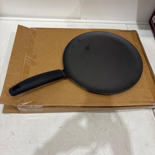 TRAMONTINA CAST IRON FLAT TAWA PAN - 11" - CAST IRON BLACK image 2