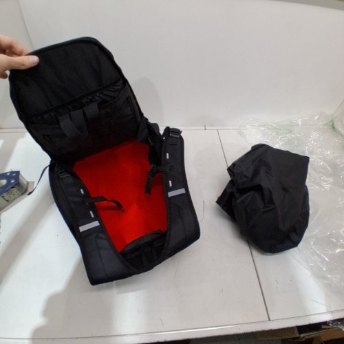 MOTORCYCLE WATERPROOF HARD SHELL CARBON FIBER BACKPACK - 30L - BLACK image 2