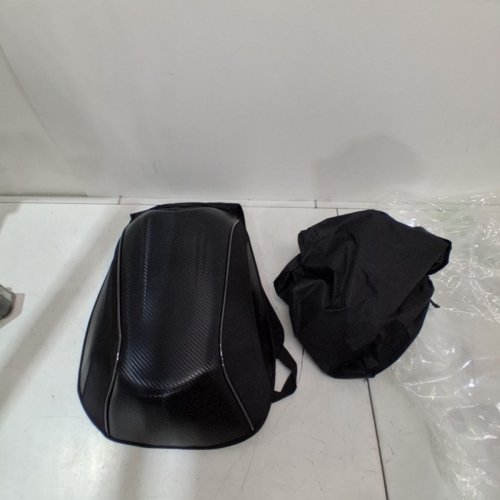MOTORCYCLE WATERPROOF HARD SHELL CARBON FIBER BACKPACK - 30L - BLACK image 3