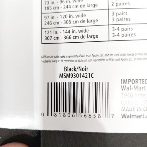 (2 PANEL) MAINSTAYS BLACKOUT ROD POCKET CURTAIN PANELS - 40" X 63" - BLACK (MODEL: MSM9301421C) image 2