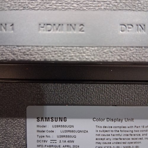 SAMSUNG 28” 4K UHD MONITOR - AMD FREESYNC, HDR 10 - BLACK (MODEL: LU28R550UQNXZA) image 10