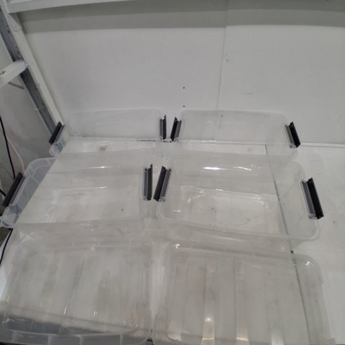 4PK IRIS STORAGE BINS WITH LOCKING LIDS - 12.9QT - CLEAR/BLACK (MODEL: 1410571) image 2