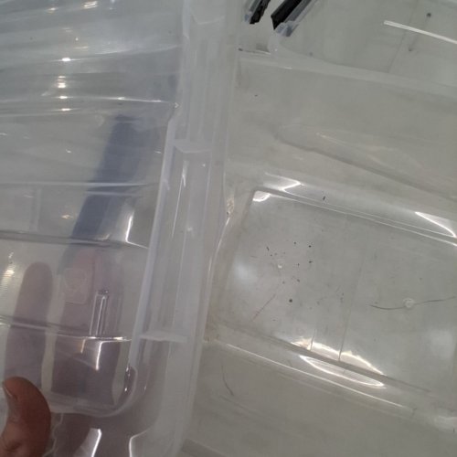 4PK IRIS STORAGE BINS WITH LOCKING LIDS - 12.9QT - CLEAR/BLACK (MODEL: 1410571) image 3