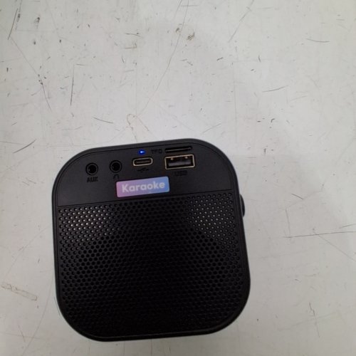 BEILIHART MINI PORTABLE BLUETOOTH KARAOKE SPEAKER WITH 2 WIRELESS MICROPHONES - BLACK/RGB (MODEL: K29-L) image 2