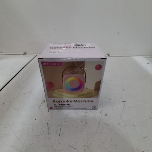 BEILIHART MINI PORTABLE BLUETOOTH KARAOKE SPEAKER WITH 2 WIRELESS MICROPHONES - BLACK/RGB (MODEL: K29-L) image 5