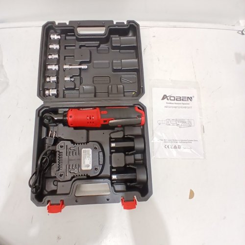 AOBEN CORDLESS ELECTRIC RATCHET WRENCH SET WITH 2000MAH LITHIUM-ION BATTERY AND CHARGER - 3/8" - 12V - RED/BLACK - (MODEL: AB7331T) image 3
