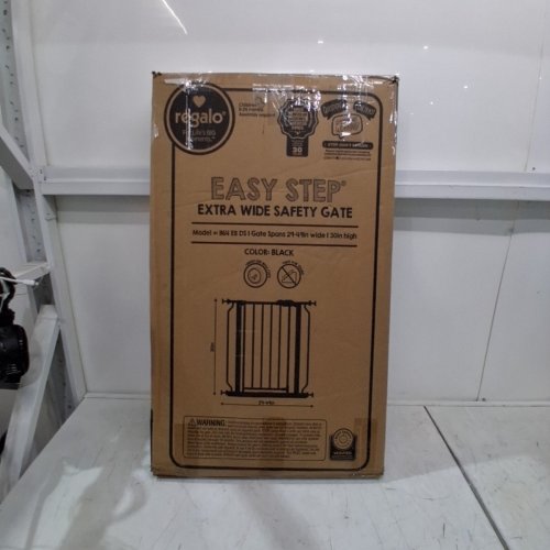 REGALO EASY STEP EXTRA WIDE SAFETY GATE - 29-49"X 30" - BLACK (MODEL:1164 EB DS) image 4