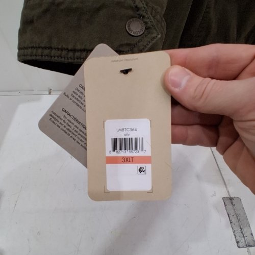MEN'S LEVI'S WASHED COTTON HOODED MILITARY JACKET - 3XL TALL - GREEN/GREY (STYLE: LM8TC364) image 4