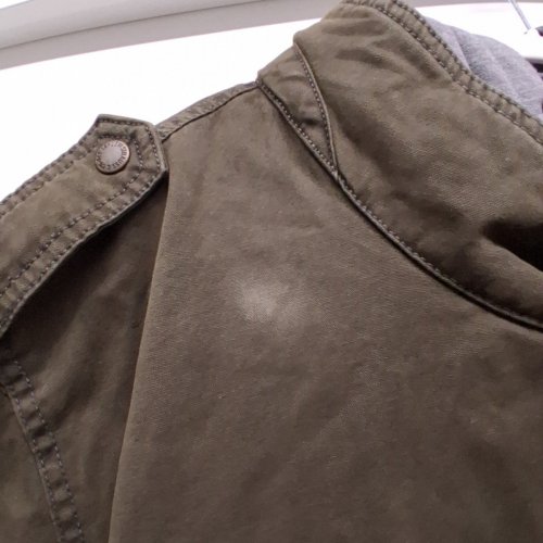 MEN'S LEVI'S WASHED COTTON HOODED MILITARY JACKET - 3XL TALL - GREEN/GREY (STYLE: LM8TC364) image 5