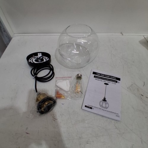BAGOOD MINI HANGING GLOBE PENDANT LIGHT - 6" - BLACK/GOLD (MODEL: QIU-1001-15/20) image 2