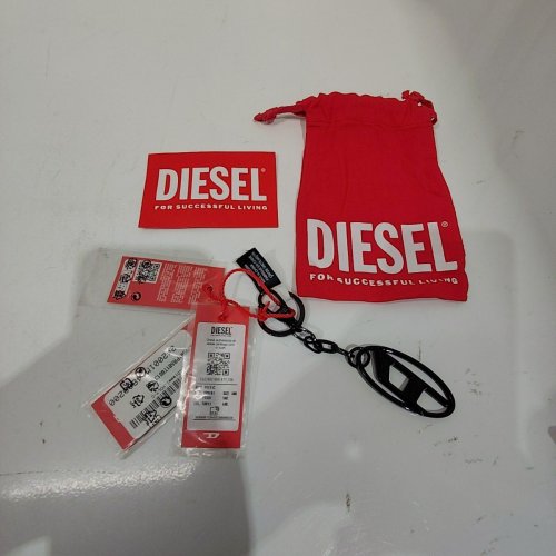 DIESEL METAL LOGO PLAQUE KEYCHAIN - BLACK (MODEL: HOLY-C) image 4