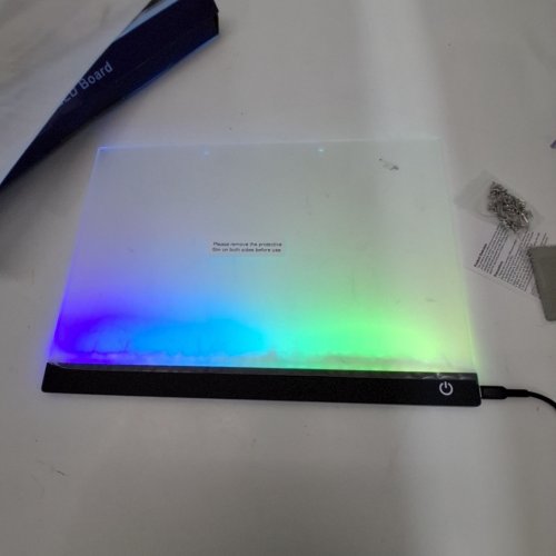 VAMOTTO 16" LED NOTE BOARD WITH 7 COLORS - GLOW DRAWING BOARD FOR KIDS & ADULTS - DESKTOP OR WALL image 2