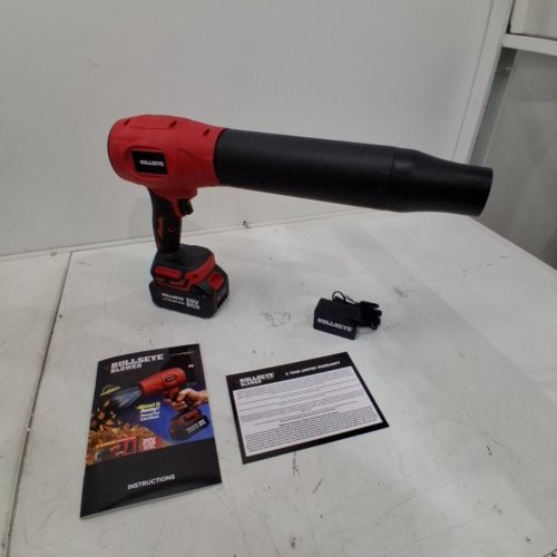 BULLSEYE BLOWER RECHARGEABLE CORDLESS LEAF DUST AIR BLASTER - 24,000RPM 20V - RED/BLACK (MODEL: 4116) image 3