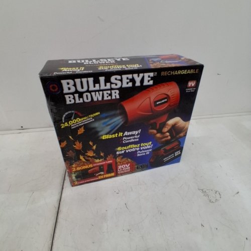 BULLSEYE BLOWER RECHARGEABLE CORDLESS LEAF DUST AIR BLASTER - 24,000RPM 20V - RED/BLACK (MODEL: 4116) image 4