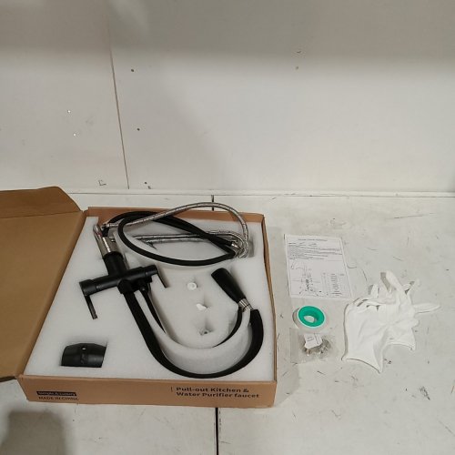 TSIBOMU HIGH ARCH KITCHEN FAUCET WITH WATER FILTER TAP, PULL OUT 3 WAY SINK FAUCETS WITH SPRAYER - MATTE BLACK - (MODEL: TBM8039B) image 3