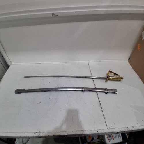 SZCO SUPPLIES 1860 BLUNT CAVALRY SWORD - 40" - SILVER - (902931-SPL) image 2